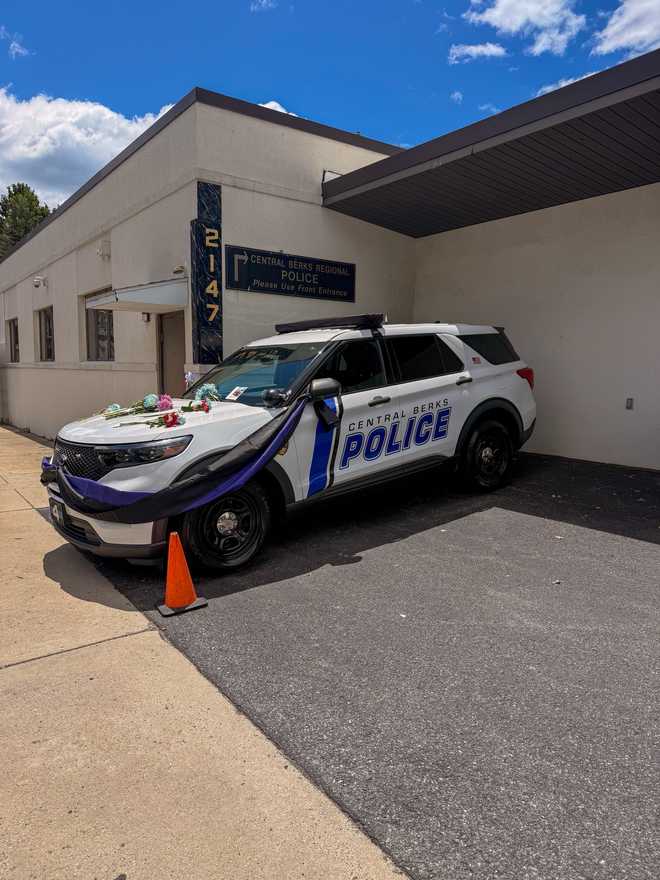 Memorial set up for Berks County fallen officer berks county fallen officer