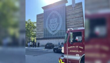 Police investigating after car crashes into University of Scranton gateway