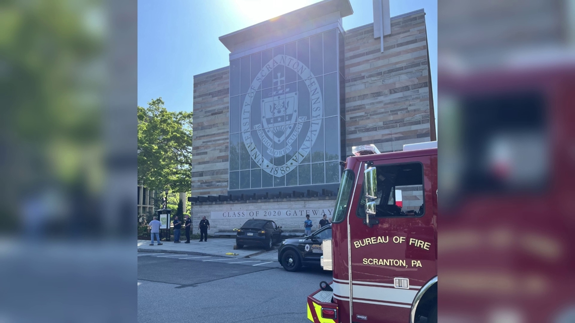 Police investigating after car crashes into University of Scranton gateway