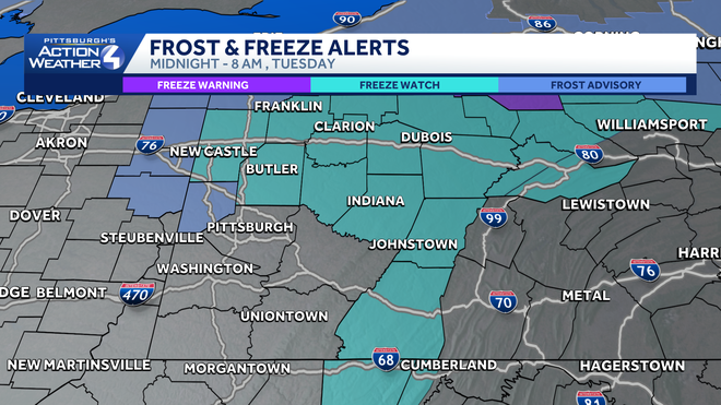 Western PA: Cool and dry days, frosty nights western pa: cool and dry days, frosty nights