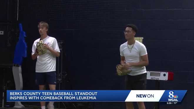victor aponte, a 16-year-old from pennsylvania, survived leukemia with the support of his local baseball community and now hopes to give back by pursuing a career in nursing.