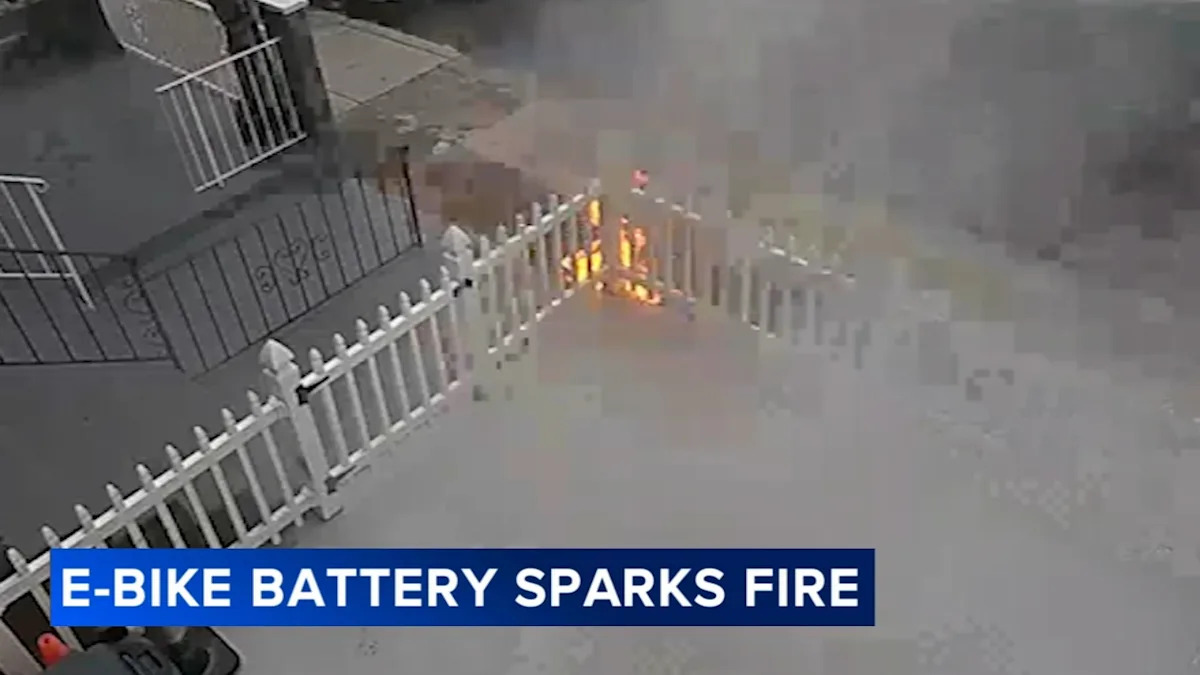 Neighbors left shaken after e-bike battery bursts into flames in Philadelphia