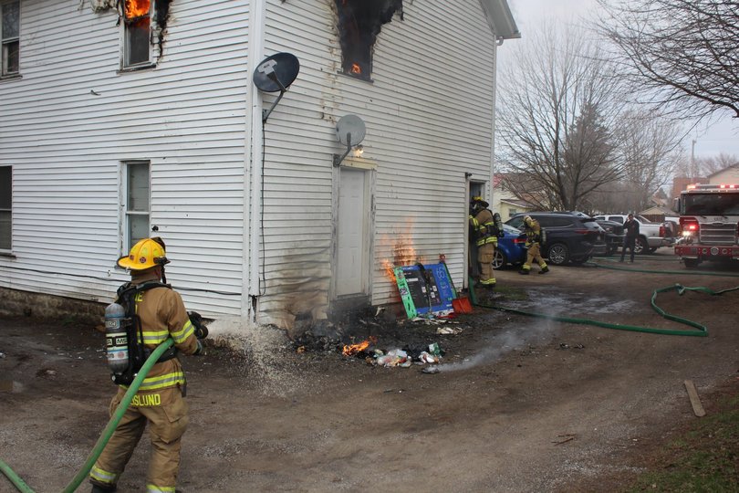 Firefighters attended the appartment blaze.