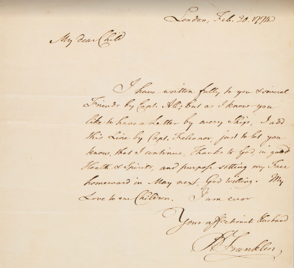 A close-up photo of an archival handwritten letter.