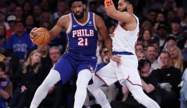 Joel Embiid to miss Philadelphia 76ers' Game 2 vs. Knicks in New York with ankle sprain