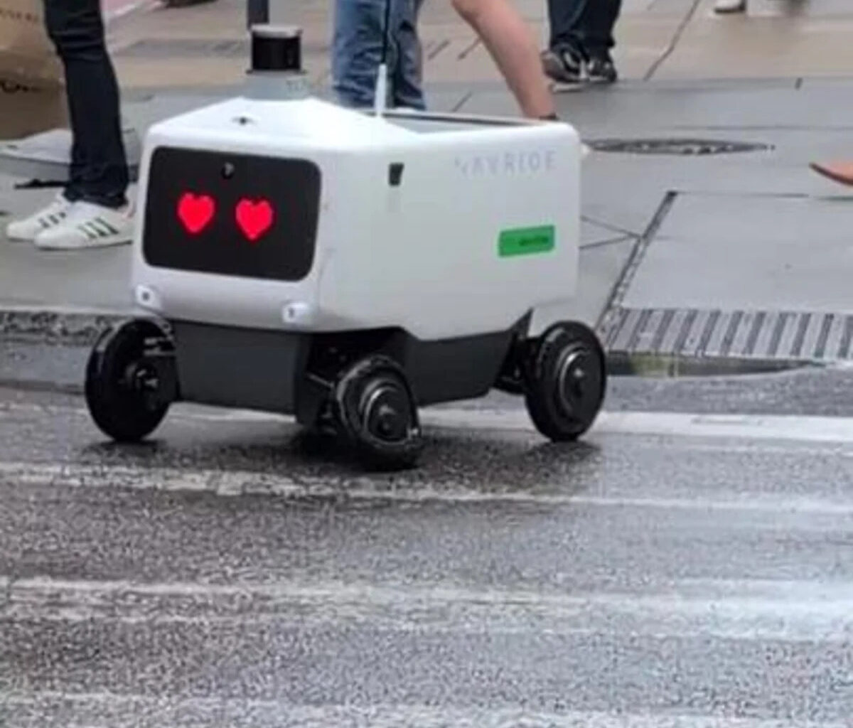 Delivery Bot 'Love-Struck' by Heartless Driver in Philadelphia