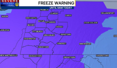 Weather in Pittsburgh: Near record cold overnight; seasonable conditions during day