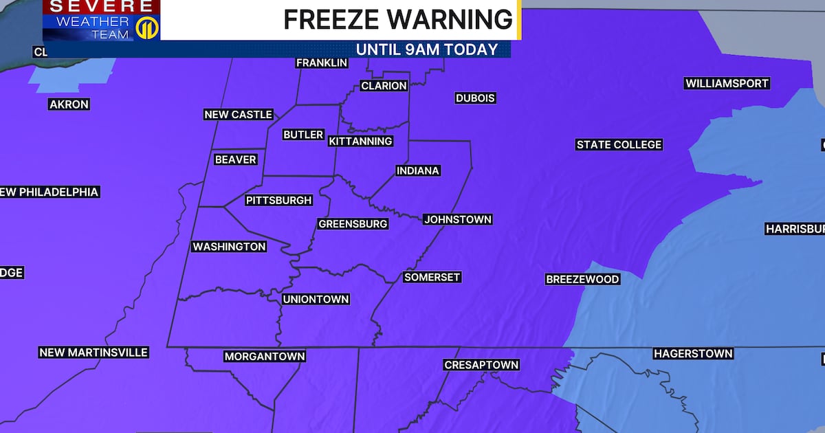 Weather in Pittsburgh: Near record cold overnight; seasonable conditions during day
