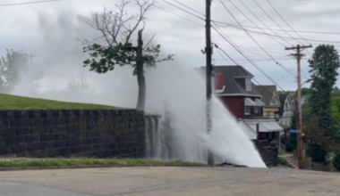 Water shooting from ground after main break in Pittsburgh neighborhood – WPXI
