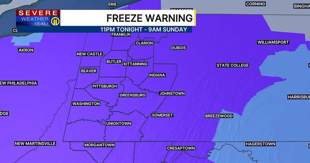 Cold start to Pittsburgh Marathon as Freeze Warning in effect through Sunday morning (5/2/26) – WPXI
