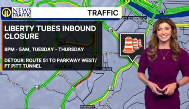Inbound Liberty Tunnel to close overnight this week for roof replacement project – WPXI