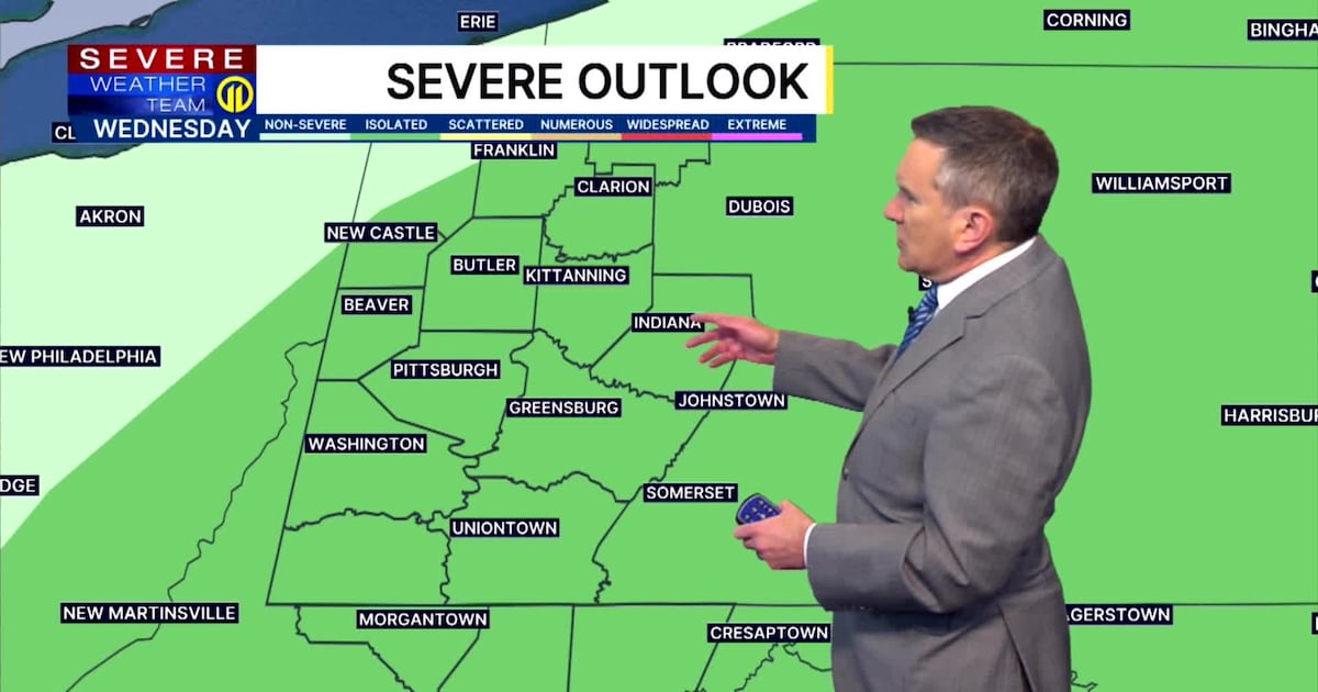 Thunderstorms could develop across Pittsburgh region Wednesday; damaging winds possible – WPXI