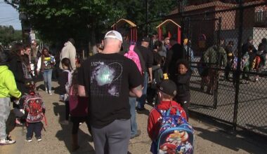 Students welcome fathers into classrooms as part of annual Pittsburgh Public Schools event