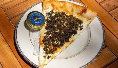 Philadelphia pizza shop sells $55 slices topped with caviar, served on gold plate
