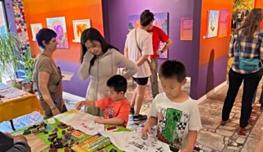 Families make art for Mother’s Day at Philly’s Magic Gardens