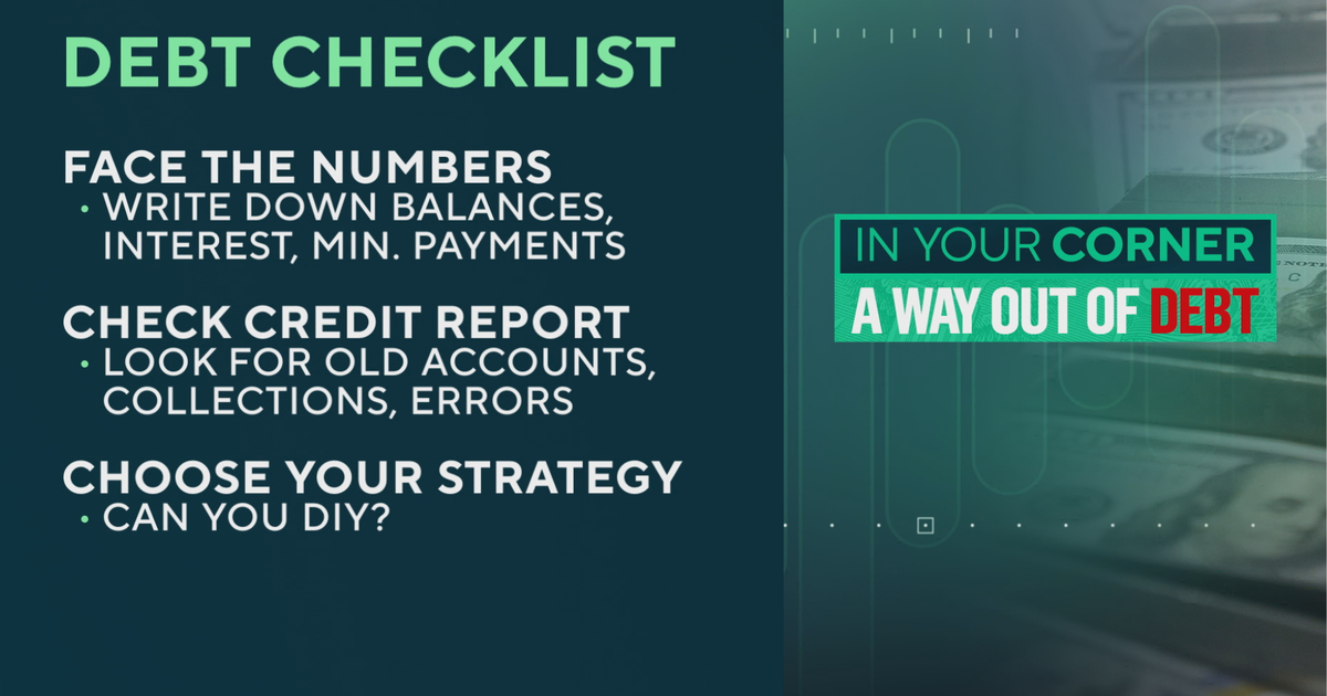This checklist can help you take the first steps to deal with debt