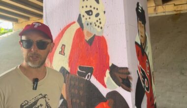 This Philadelphia street artist combines love of sports and art to create artwork under I-95