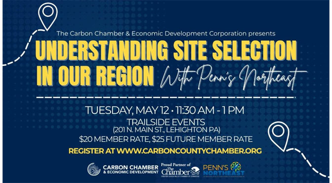 Carbon Chamber & Economic Development Corporation Partners with Penn’s Northeast for Educational Site Selection Lunch & Learn