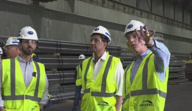 Congressmen Khanna and Deluzio talk about competing with China while touring Pittsburgh-area steel facilities