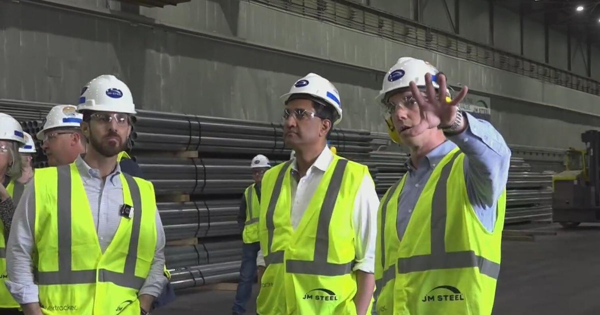 Congressmen Khanna and Deluzio talk about competing with China while touring Pittsburgh-area steel facilities