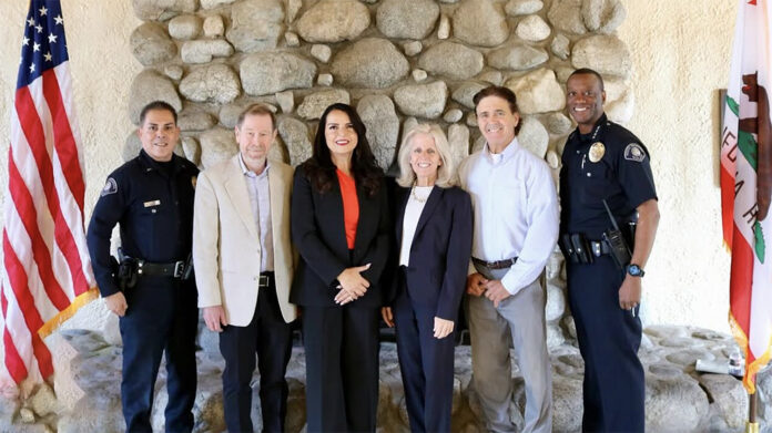 PHOTO: City of South Pasadena | Memorial Day 2026. Left to Right: SPPD Officer Shannon Robledo, City Councilmember Jon Primuth, Mayor Sheila Rossi, City Councilmember Janet Braun, City Councilmember Michael Cacciotti, SPPD Chief Derek Elmore.