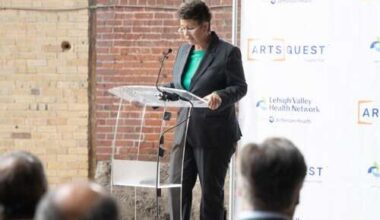 ArtsQuest hosts brick-breaking on new venue – Times News Online