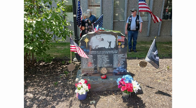 Memorial  Day service at the Vietnam War killed in Action Memorial