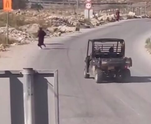 Colonizer Attempts to Ram Palestinian Woman Near Bethlehem |