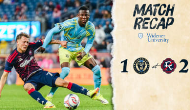 Recap | Union's unbeaten streak snapped by late New England winner