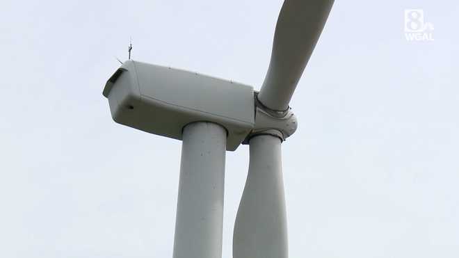 The pair of wind turbines at the Turkey Hill Overlook above the Susquehanna River in Manor Township are being decommissioned. The pair of wind turbines at the Turkey Hill Overlook above the Susquehanna River in Manor Township are being decommissioned.