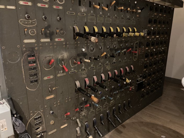 Electrical switchboard at the Bellevue Hotel