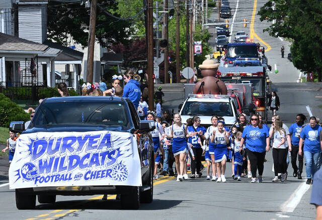 <p>The Duryea Wildcats football and cheer squads walked in the 125th anniversary parade for the Borough of Duryea.</p>
<p>Tony Callaio | For Sunday Dispatch</p>