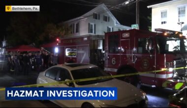 Homes evacuated in Bethlehem, Pennsylvania after hazmat incident reported