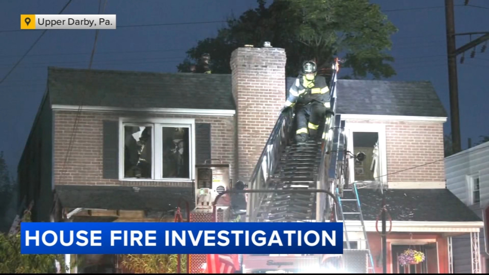 Home in Upper Darby, Pennsylvania badly damaged by 3-alarm fire