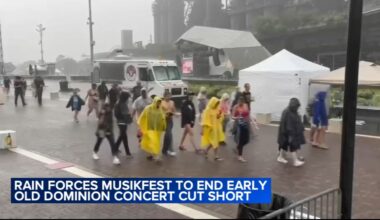 Old Dominion show cut short at Musikfest in Bethlehem, Pennsylvania after storms hit the area