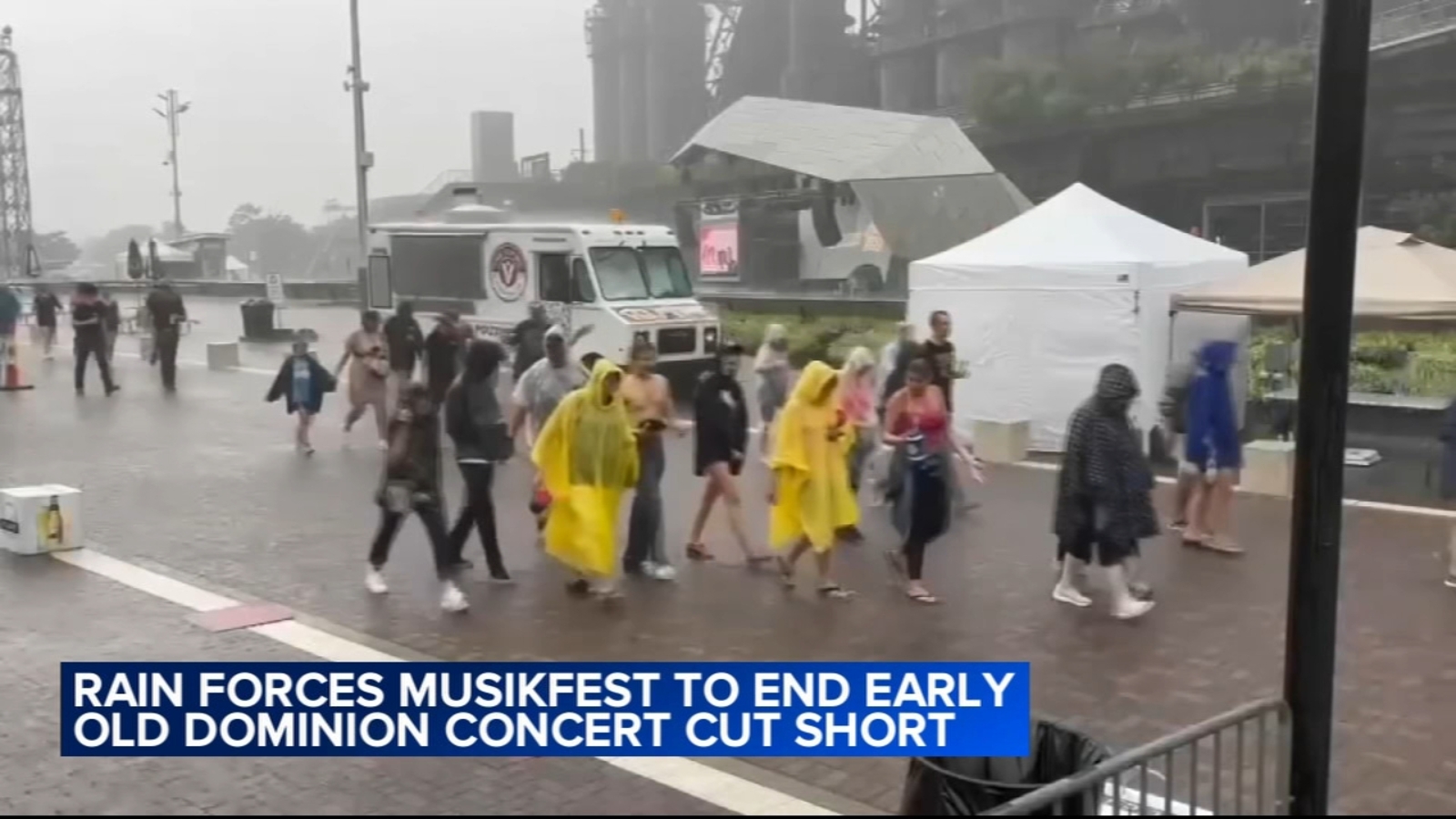 Old Dominion show cut short at Musikfest in Bethlehem, Pennsylvania after storms hit the area