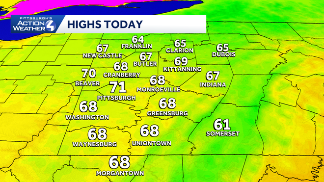Western PA: Dry and comfortable to begin the week western pa: dry and comfortable to begin the week