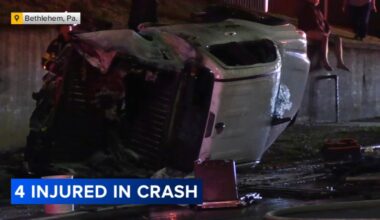 Bethlehem, Pa. crash results in 4 people hospitalized, 2 of them in serious condition