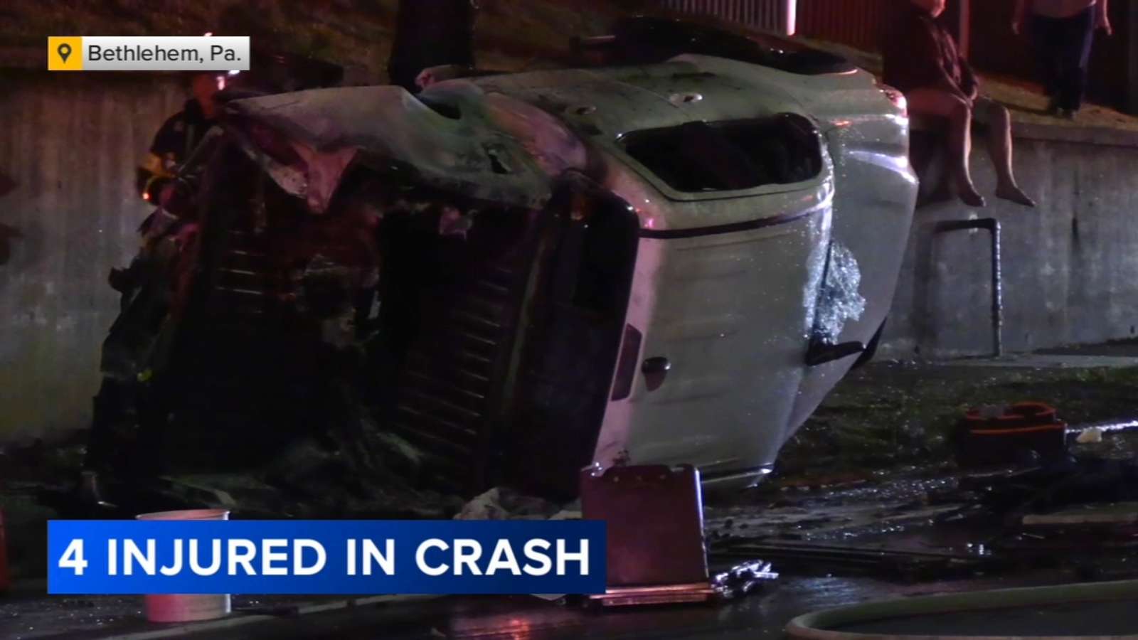 Bethlehem, Pa. crash results in 4 people hospitalized, 2 of them in serious condition
