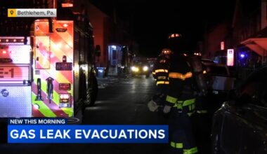 Dozens forced out of their homes after gas leak in Bethlehem, Pennsylvania