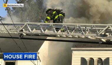 2 firefighters injured battling house fire in Bethlehem, Pa.