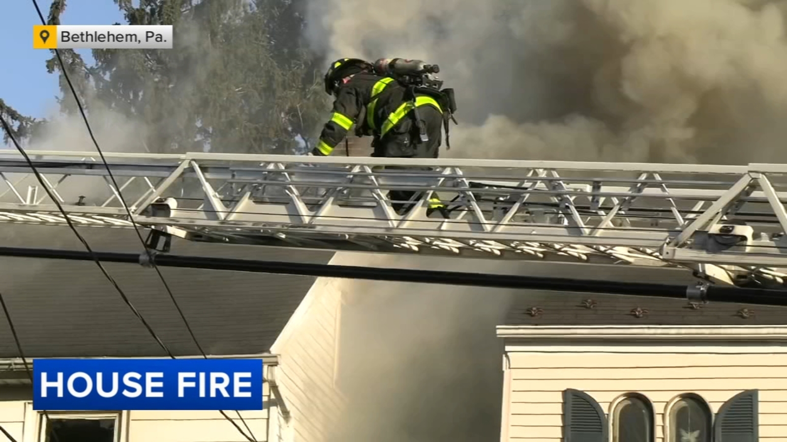 2 firefighters injured battling house fire in Bethlehem, Pa.