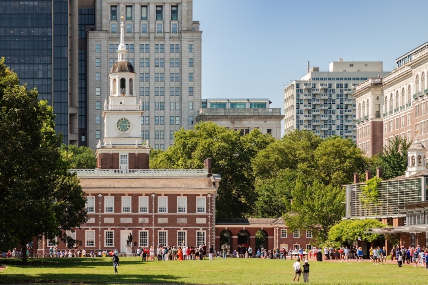Independence Hall in Philadelphia, Pennsylvania, on July 4, 2025.