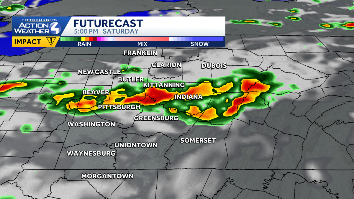 Pittsburgh: Warmer and more humid, Impact Day Saturday