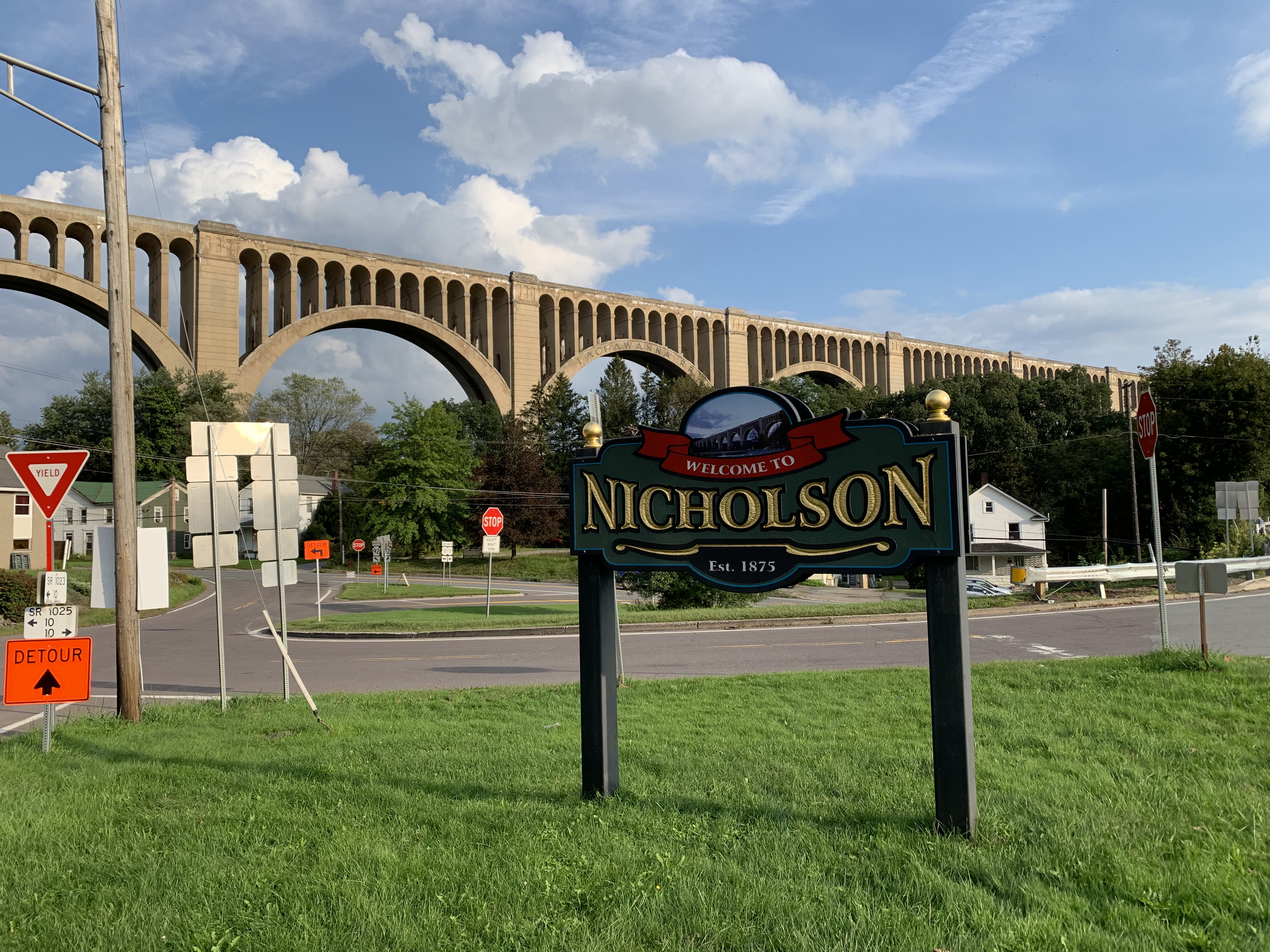 The Tunkhannock Creek Viaduct, also known as the Nicholson Viaduct,,...