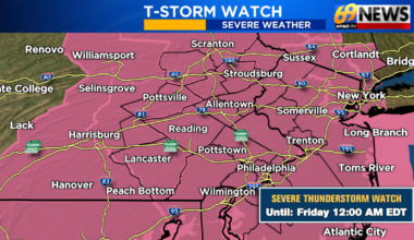 Severe Thunderstorm WATCH in effect for all through late this evening for the potential of some gusty storms | Weather