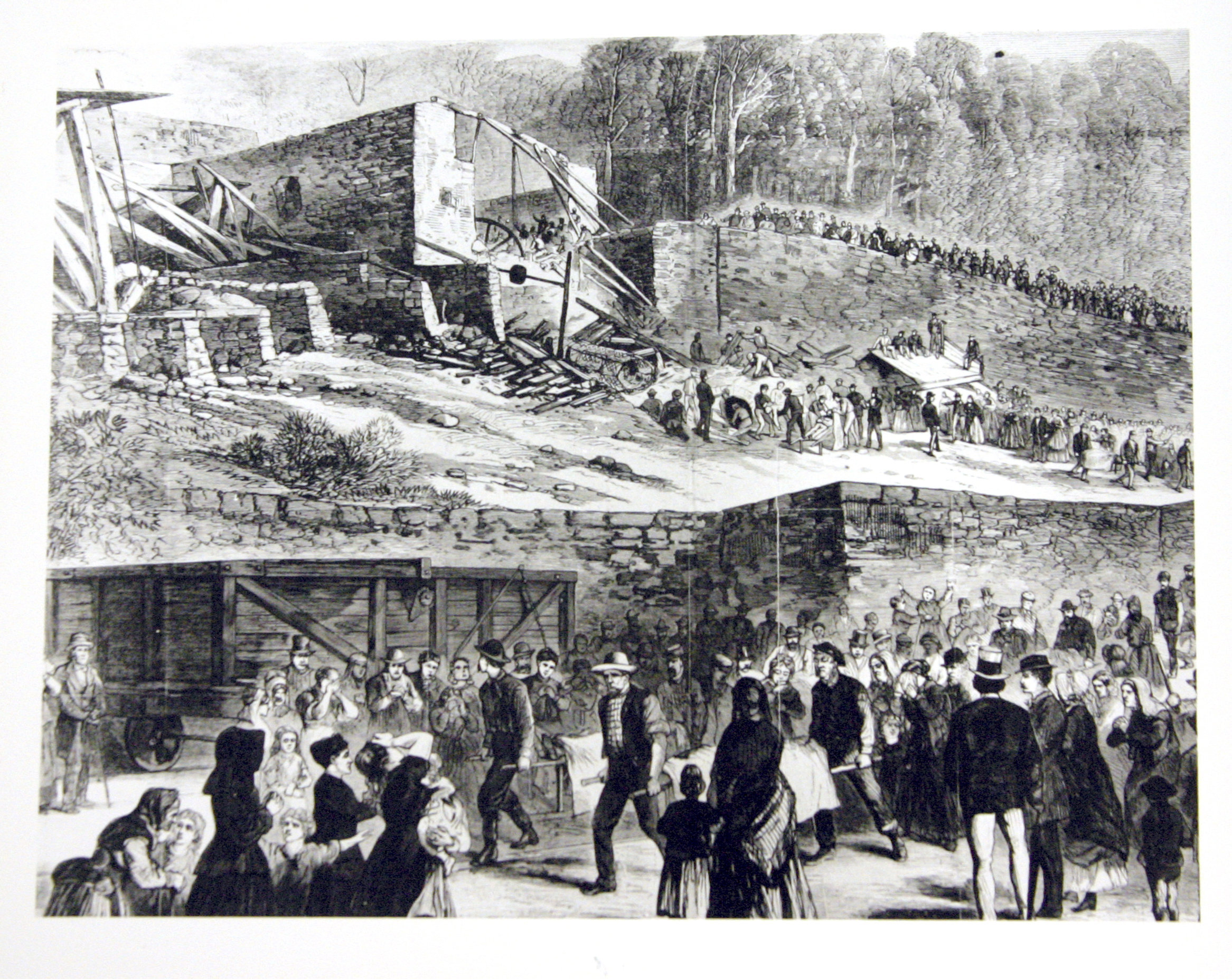 This illustration depicts the victims being taken away from the...