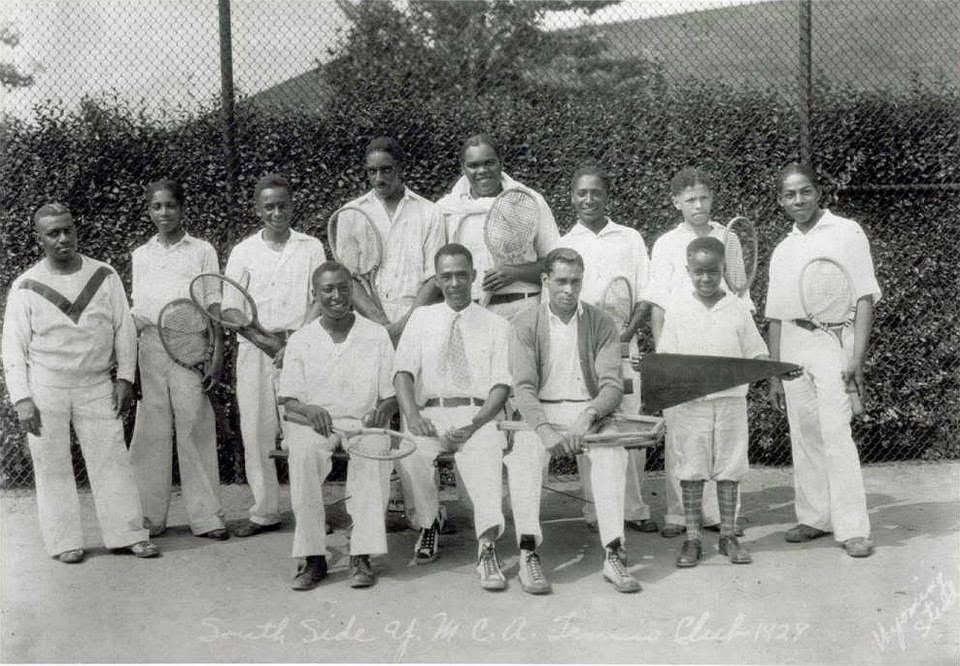 South Side YMCA Tennis Team 1928. Left to right, front...
