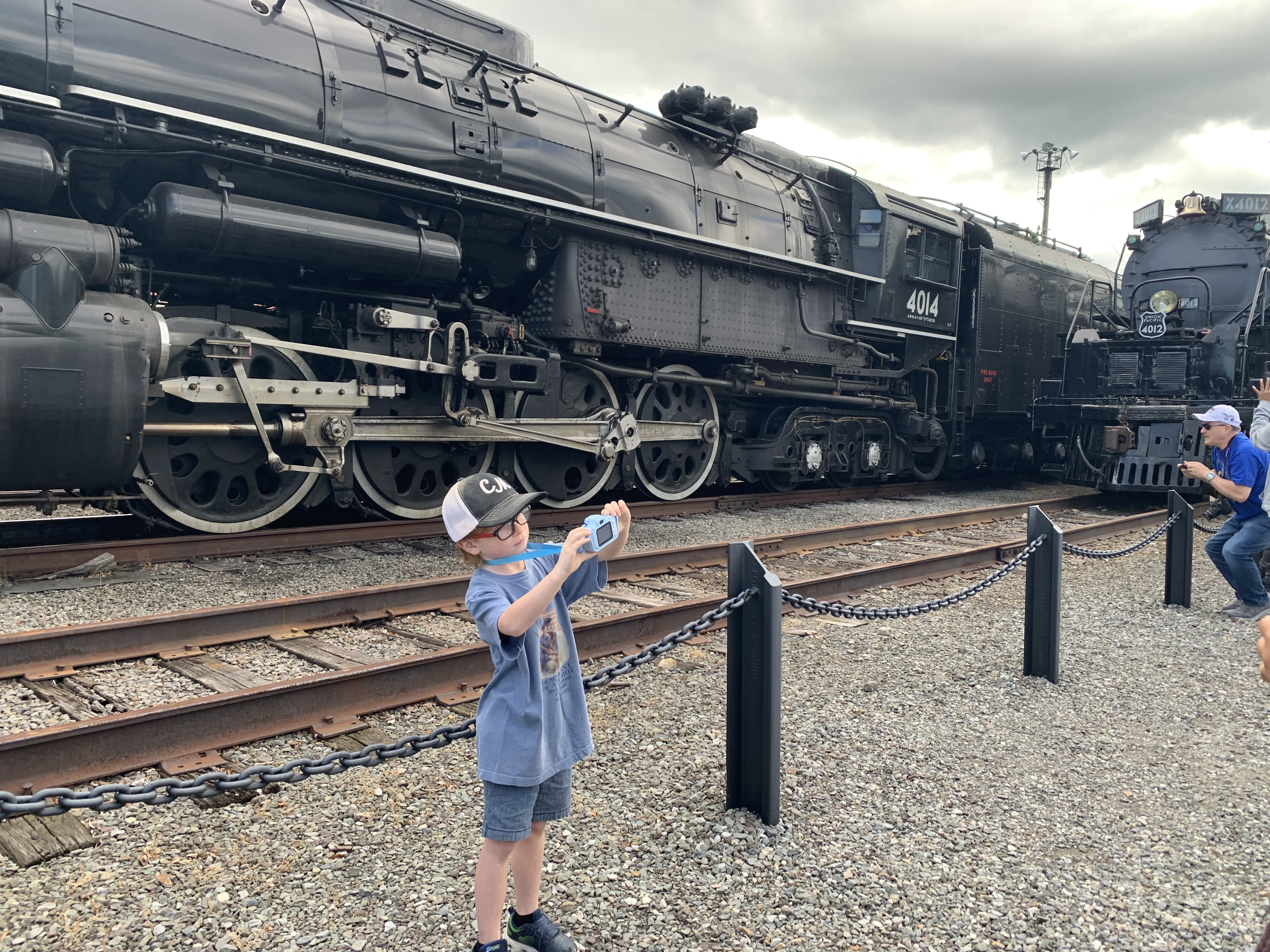 Aidan Craven, 7, of Dalton, takes a selfie with Union...