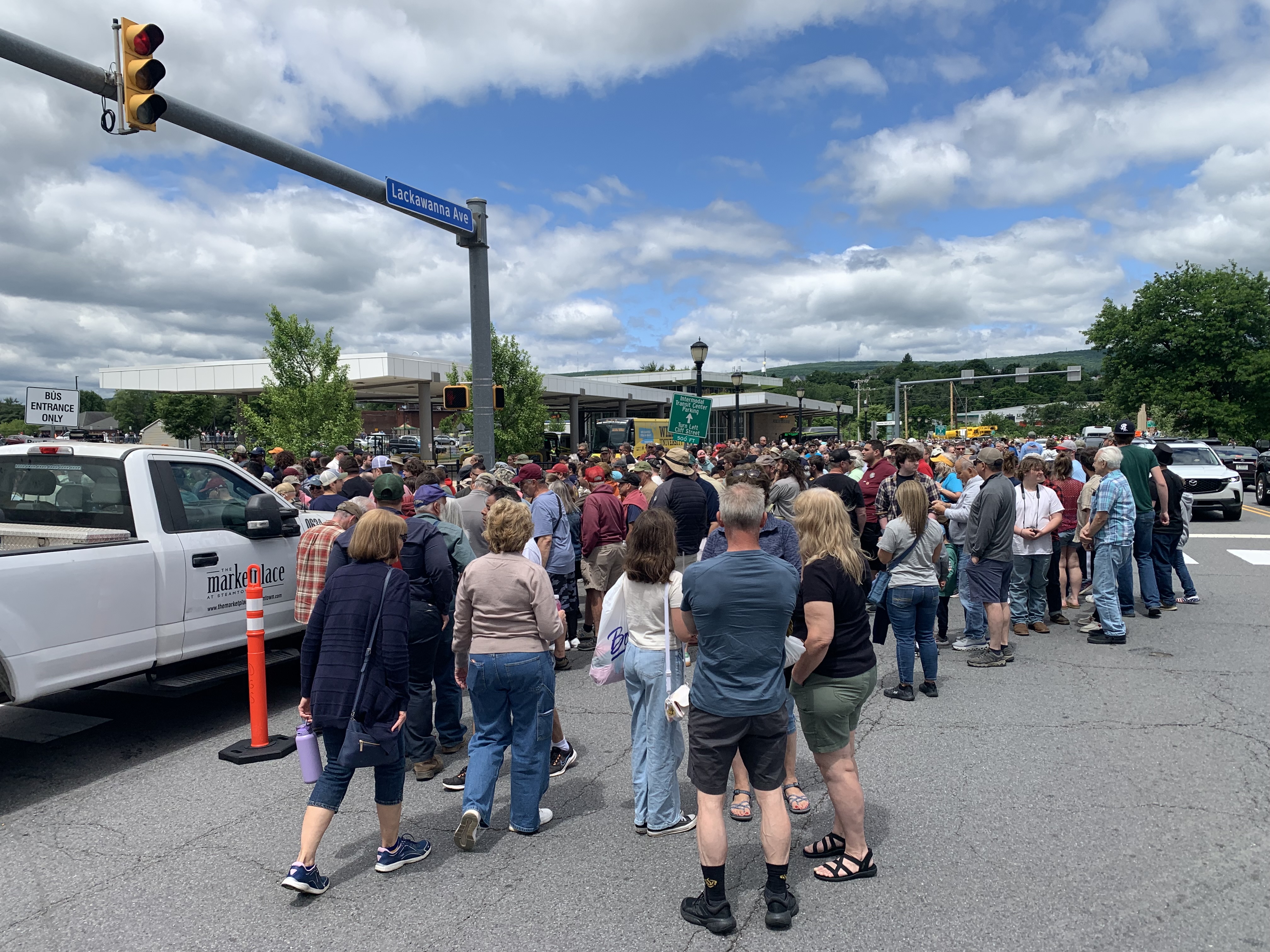 Crowds of people in long lines Monday, June 15, 2026...